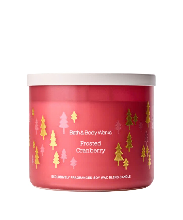 BATH & BODY WORKS - FROSTED CRANBERRY CANDLE 411G