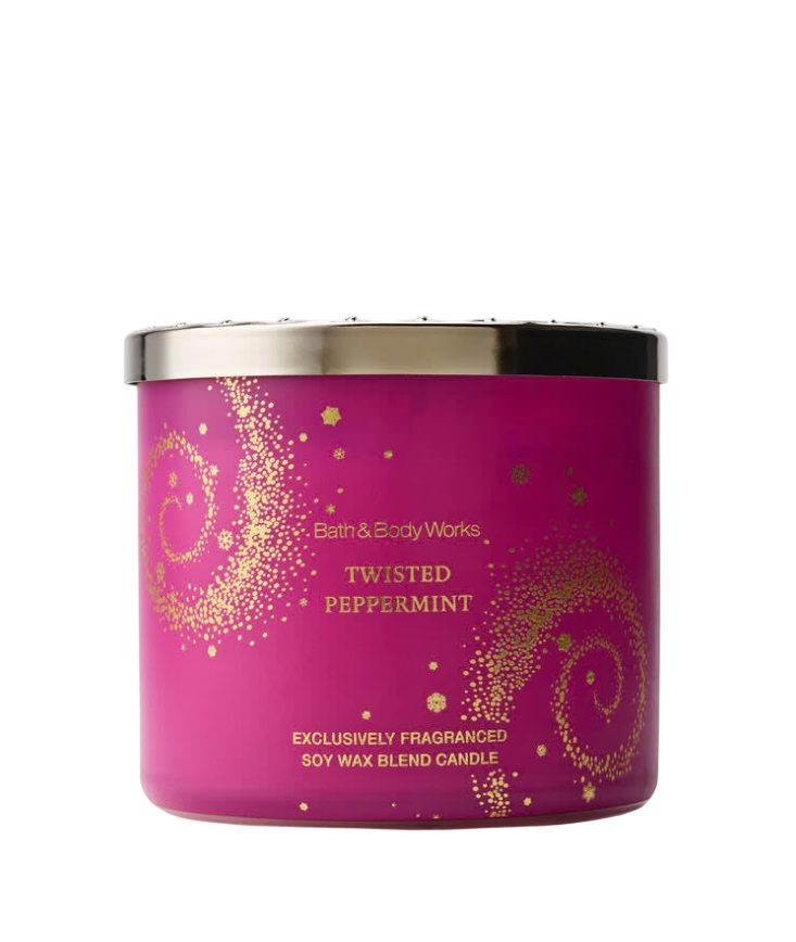 BATH & BODY WORKS - TWISTED PEPPERMINT CANDLE 411G