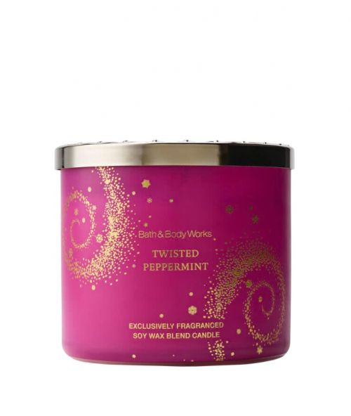 BATH & BODY WORKS - TWISTED PEPPERMINT CANDLE 411G