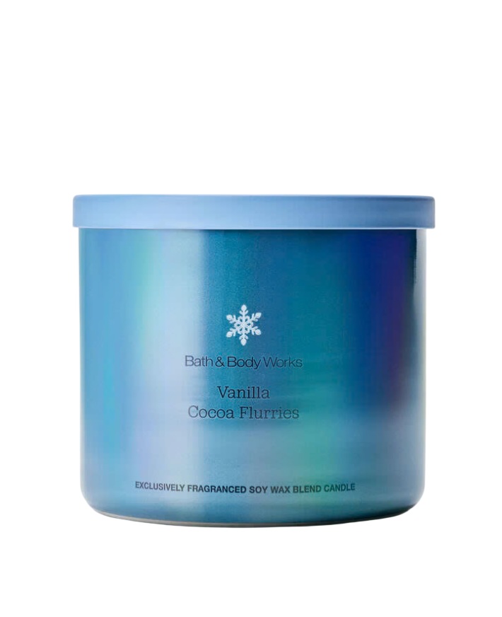 BATH & BODY WORKS - VANILLA COCOA FLURRIES CANDLE 411G