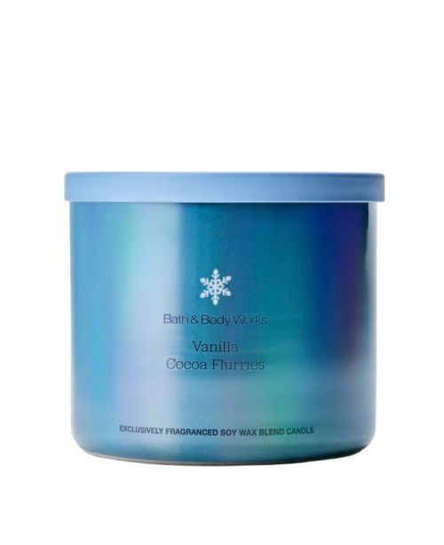 BATH & BODY WORKS - VANILLA COCOA FLURRIES CANDLE 411G