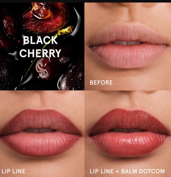 GLOSSIER - BLACK CHERRY BALM DOTCOM & MINI LIP LINE LIP LINER PENCIL MAKEUP GIFT SET