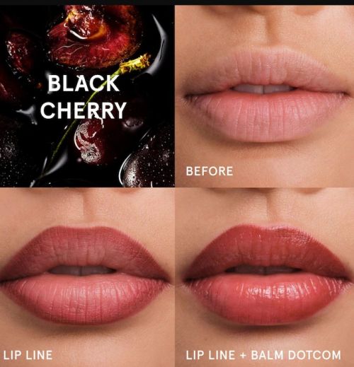 GLOSSIER - BLACK CHERRY BALM DOTCOM & MINI LIP LINE LIP LINER PENCIL MAKEUP GIFT SET