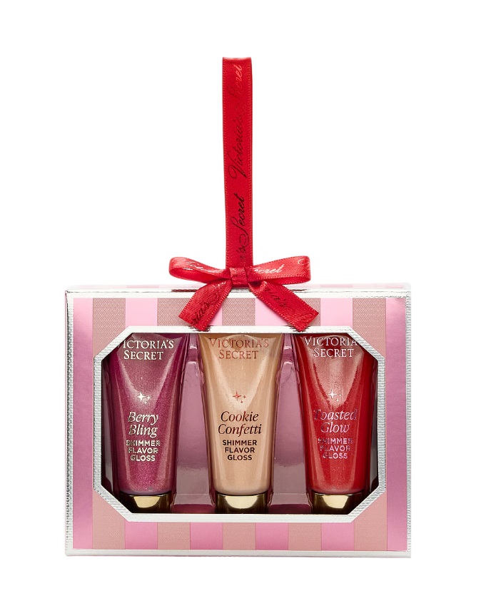 VICTORIA'S SECRET- 3-PIECE GLOSS THE HALLS GIFT SET FT. MINI HOLIDAY EXCLUSIVES