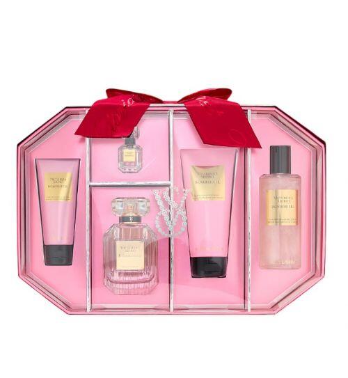 VICTORIA'S SECRET- 5-PIECE BOMBSHELL LUXURIES GIFT SET FT. FINE FRAGRANCE WASH, SHIMMER MIST, AND MORE