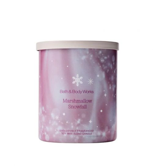 BATH & BODY WORKS - MARSHMALLOW SNOWFALL CANDLE 227G