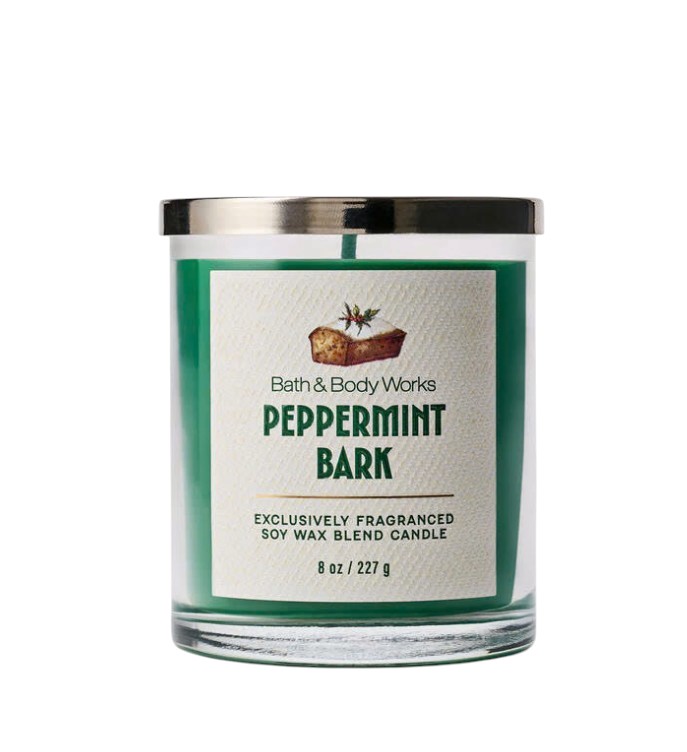 BATH & BODY WORKS - PEPPERMINT BARK CANDLE 227G