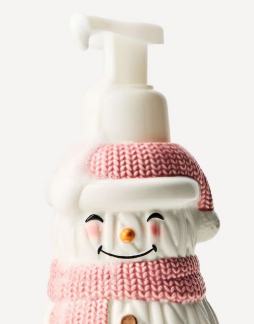 BATH & BODY WORKS - KNIT SNOWMAN FOAMING HAND SOAP DISPENSER