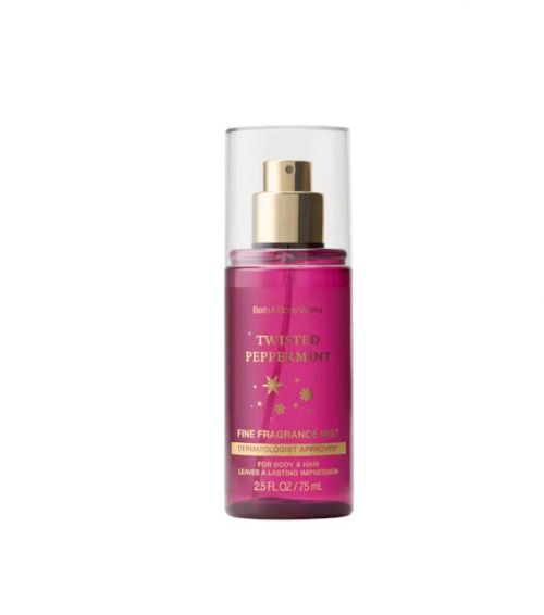 BATH & BODY WORKS - TWISTED PEPPERMINTTRAVEL SIZE FINE FRAGRANCE MIST