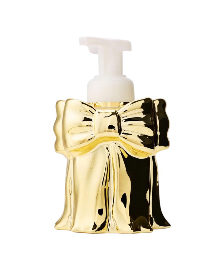 BATH & BODY WORKS - GOLD BOW FOAMING HAND SOAP DISPENSER