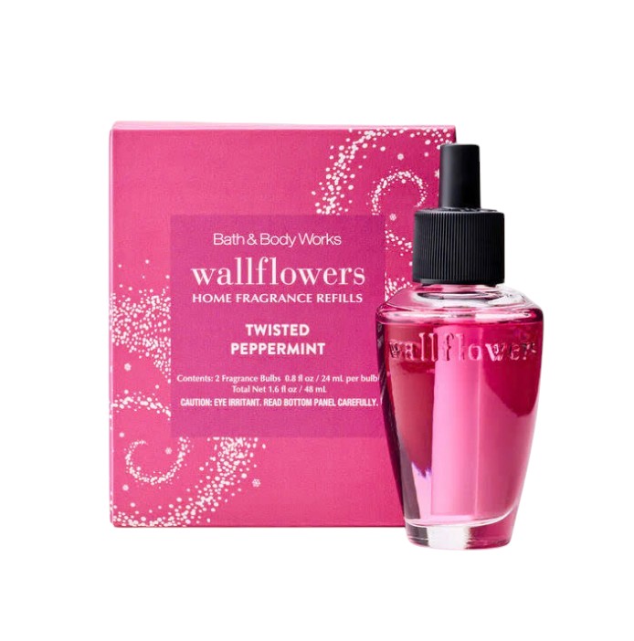 BATH & BODY WORKS - TWISTED PEPPERMINT WALLFLOWERS REFILLS 2-PACK
