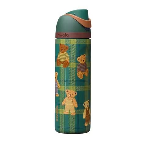 OWALA- 24 FL OZ STAINLESS STEEL SPECIAL EDITION HOLIDAY FREESIP INSULATED WATER BOTTLE - BEAR HUG