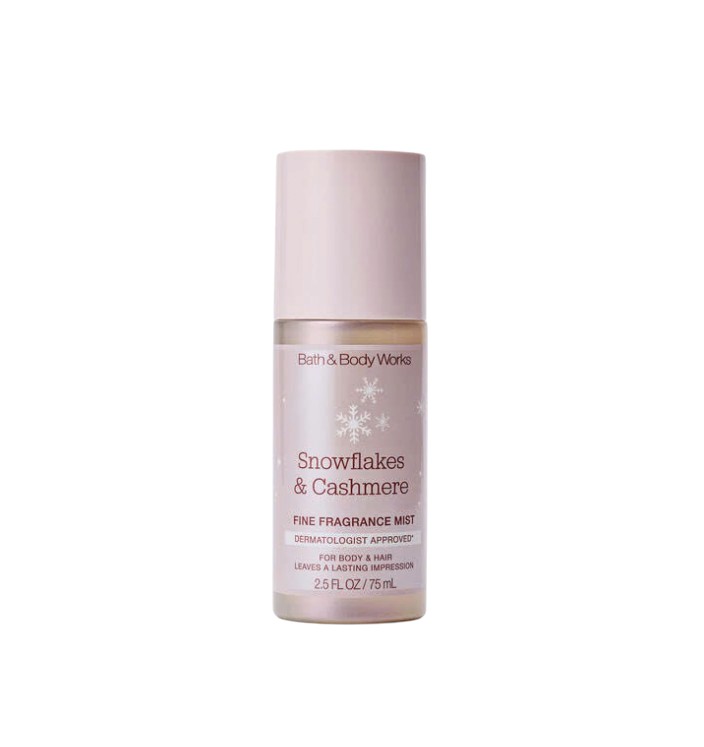 BATH & BODY WORKS - SNOWFLAKES & CASHMERE TRAVEL SIZE FINE FRAGRANCE MIST