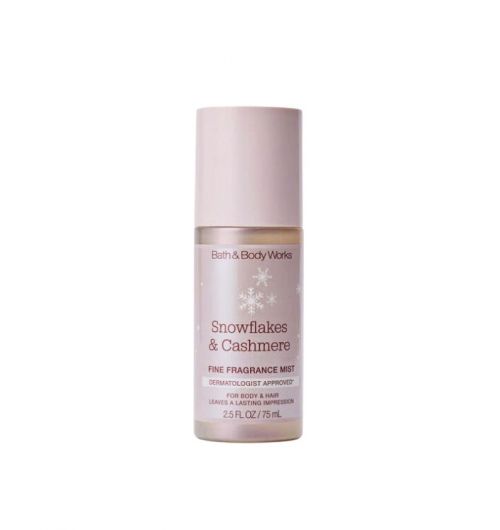 BATH & BODY WORKS - SNOWFLAKES & CASHMERE TRAVEL SIZE FINE FRAGRANCE MIST