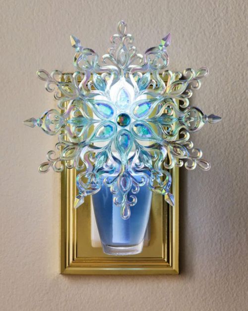 BATH & BODY WORKS - IRIDESCENT SNOWFLAKE SCENT CONTROL? NIGHTLIGHT WALLFLOWERS FRAGRANCE PLUG