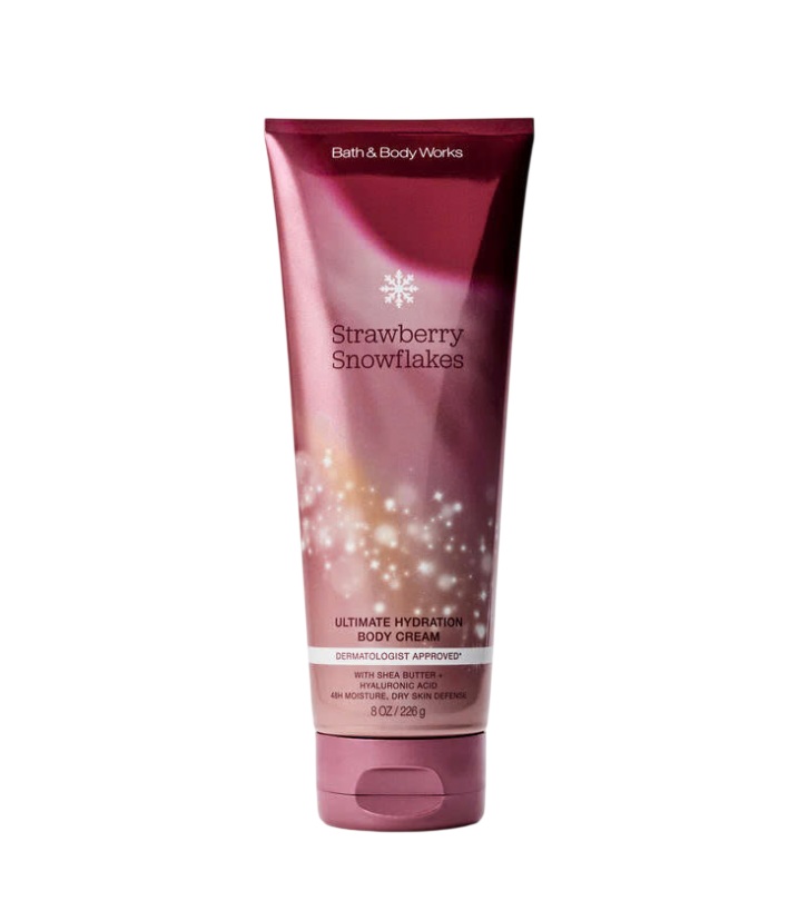 BATH & BODY WORKS - STRAWBERRY SNOWFLAKES BODY CREAM