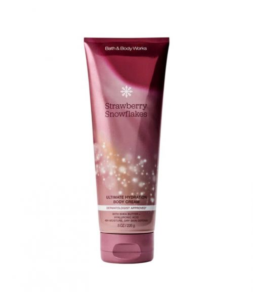 BATH & BODY WORKS - STRAWBERRY SNOWFLAKES BODY CREAM