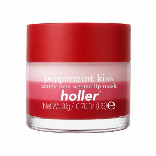 HOLLER AND GLOW- HYDRATING CANDY CANE SCENTED LAYERED LIP MASK