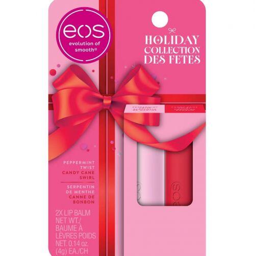 EOS HOLIDAY- LIP BALM - CANDY CANE SWIRL & PEPPERMINT TWIST
