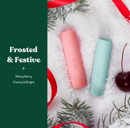 EOS HOLIDAY- LIP BALM - MERRY BERRY, CHERRY & BRIGHT
