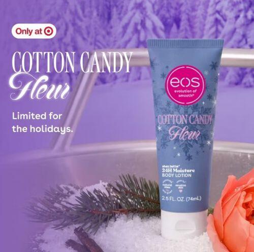 EOS HOLIDAY- MINI BODY LOTION - COTTON CANDY FLEUR