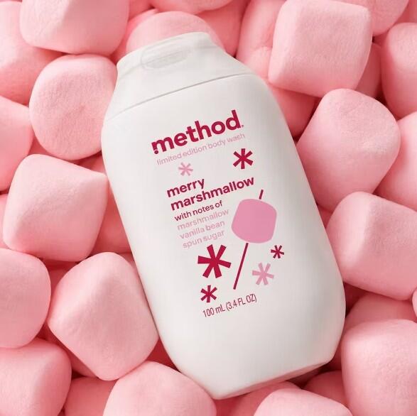 METHOD HOLIDAY- BODY WASH - MERRY MARSHMALLOW- 100ML