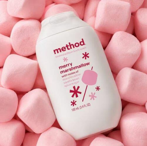 METHOD HOLIDAY- BODY WASH - MERRY MARSHMALLOW- 100ML