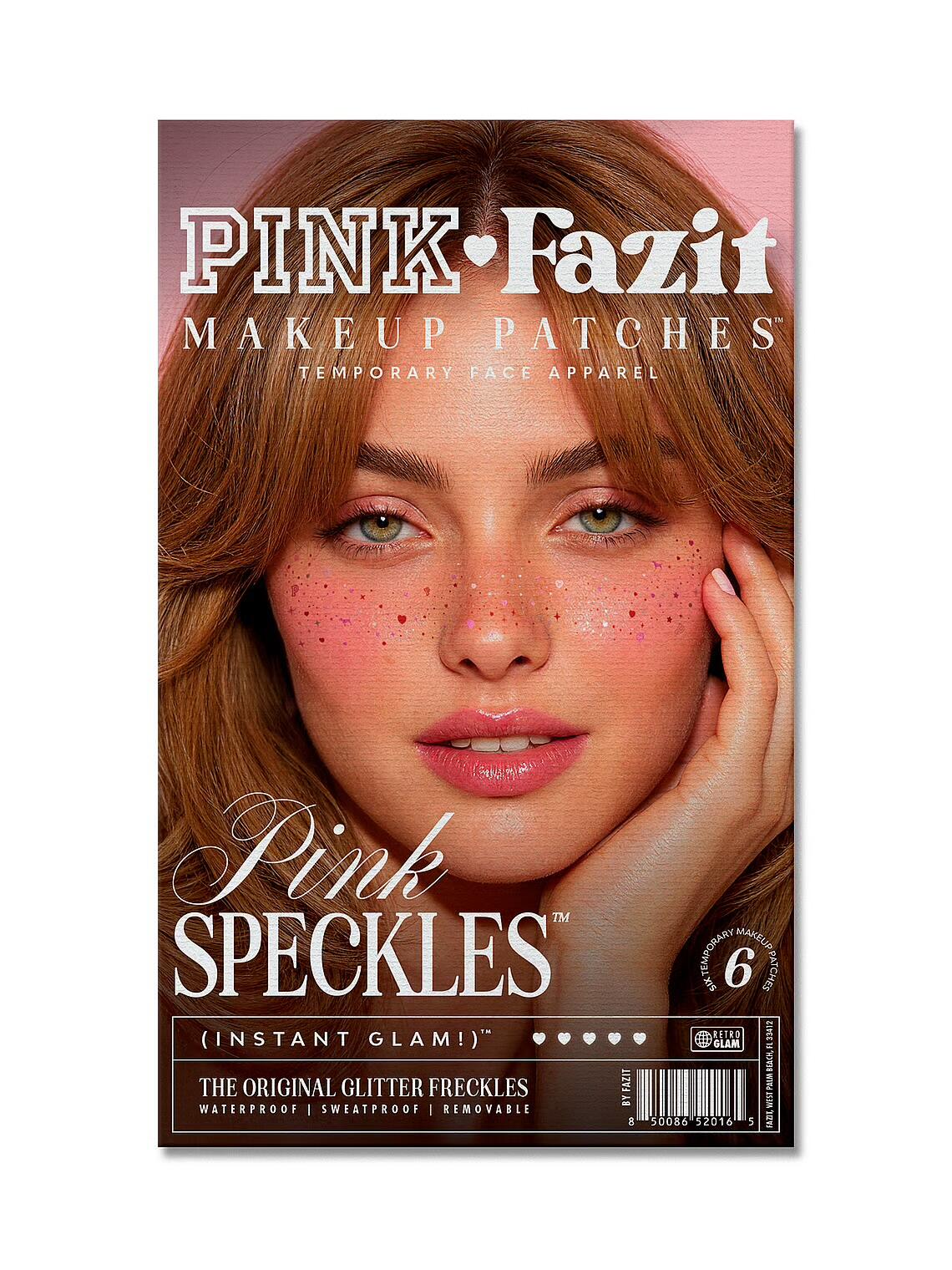 PINK x FAZIT - PINK SPECKLES GLITTER FRECKLES MAKEUP PATCHES