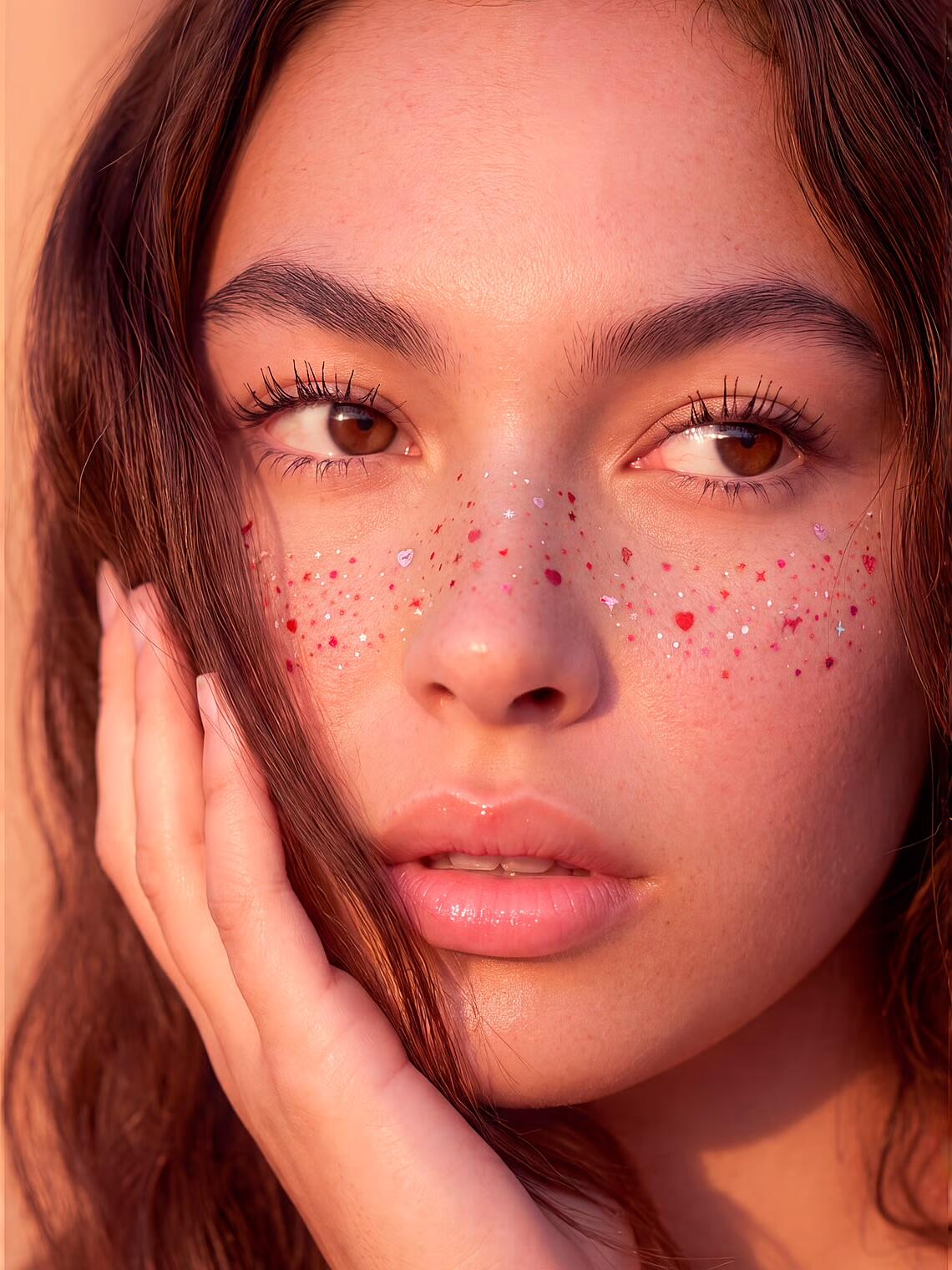 PINK x FAZIT - PINK SPECKLES GLITTER FRECKLES MAKEUP PATCHES