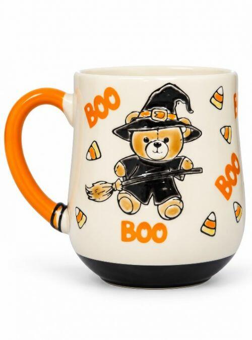 HALLOWEEN WITCH BEAR BOO CERAMIC MUG