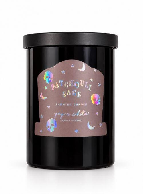 PAPER WHITE- CANDLE COMPANY PATCHOULI SAGE SCENTED CANDLE
