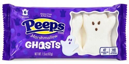 PEEPS- MARSHMALLOW GHOSTS HALLOWEEN 6-PACK 42G