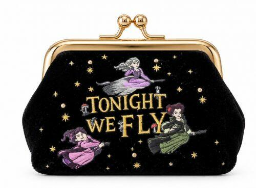 TONIGHT WE FLY WITCHES HALLOWEEN VELVET COIN PURSE