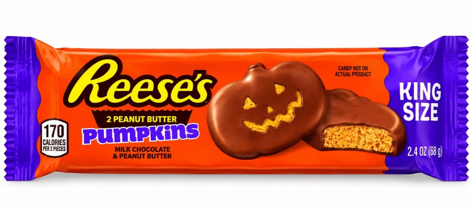 REESE'S- PEANUT BUTTER PUMPKINS MILK CHOCOLATE HALLOWEEN KING SIZE 68G