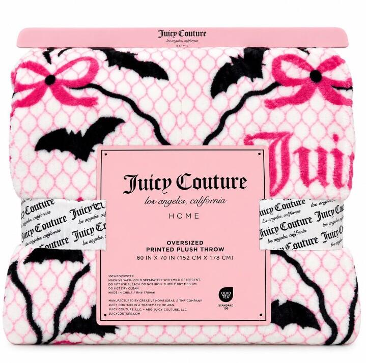 JUICY COUTURE- HALLOWEEN OVERSIZED PRINTED PLUSH THROW BLANKET