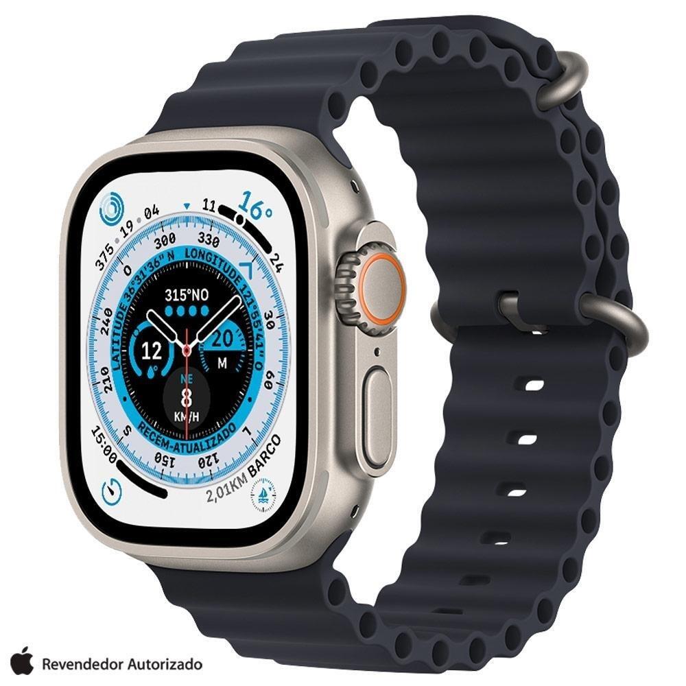 Apple Watch Ultra Caixa de Titânio com Pulseira - a partir de R
