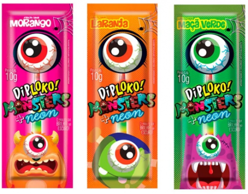 Comprar PIRULITO DANILLA DIPLOKO MONSTERS OLHO NEON 15X10G