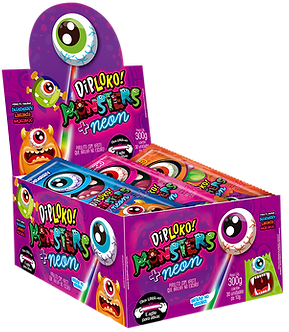 Comprar PIRULITO DANILLA DIPLOKO MONSTERS OLHO NEON 15X10G