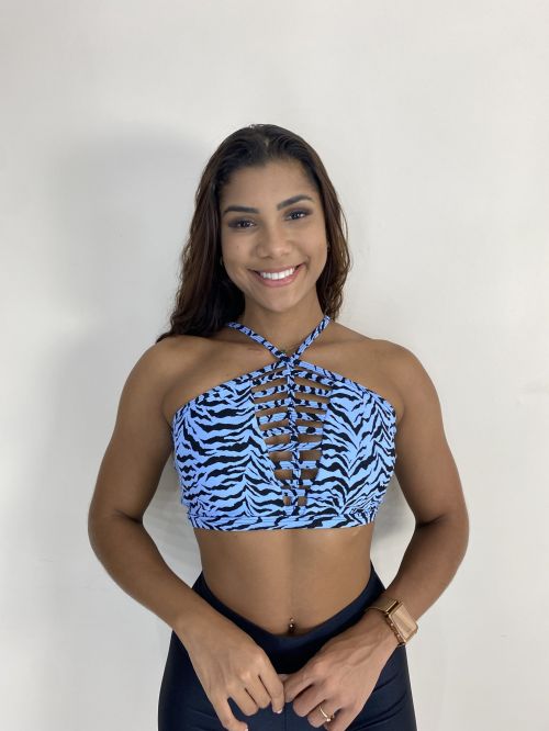 Top Escamas Zebra Beau Blue