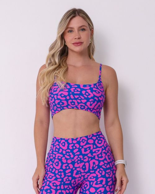 Top Bruna Onça Penélope Roxo/Rosa