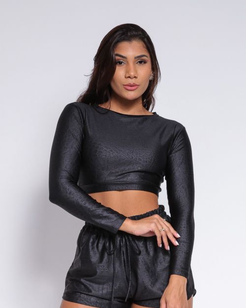 Top Maria Croco Preto