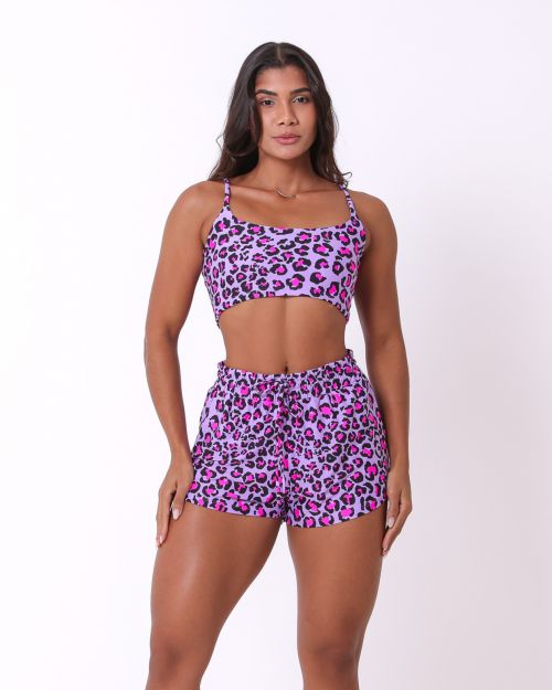 Conjunto Short Boxer Basic Light Onça Pantanal Liberty + Top Bruna (P)