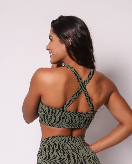 Top Karol Zebra Deep Green