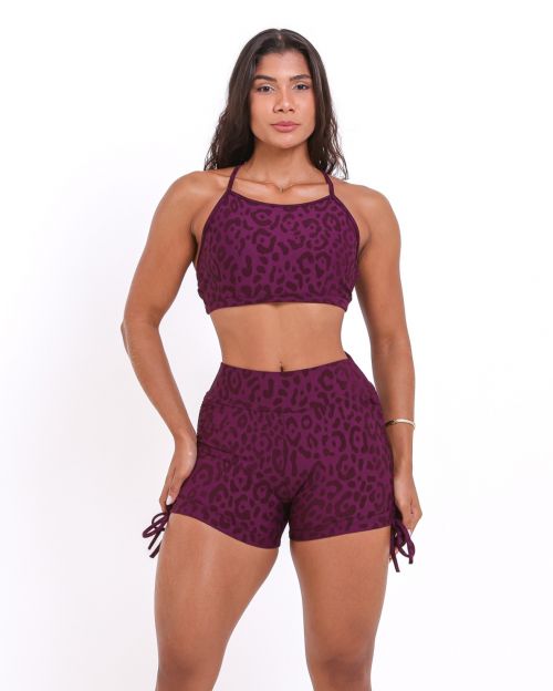 Conjunto Short Cross New Onça Fit + Top Paula