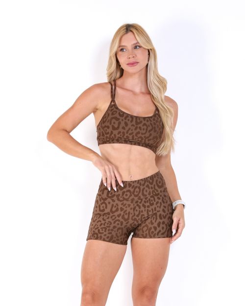 Conjunto Short Básico Curtinho New Onça Fit + Top Lu