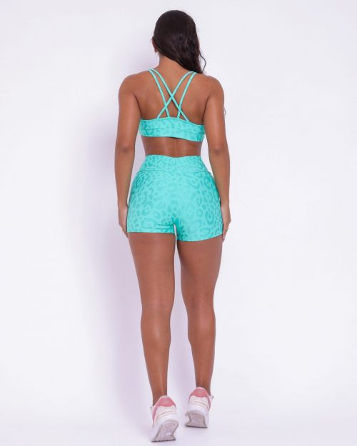 Conjunto Short Básico Curtinho New Onça Fit + Top Lu