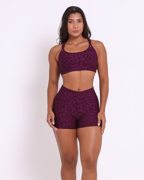 Conjunto Short Básico Curtinho New Onça Fit + Top Lu