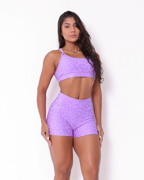 Conjunto Short Básico Curtinho New Onça Fit + Top Lu