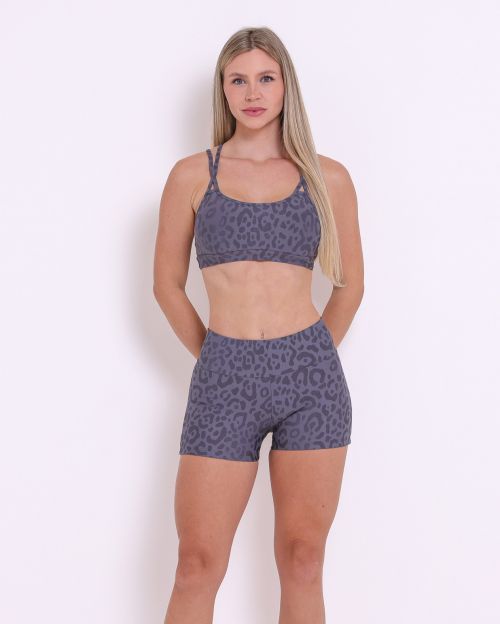 Conjunto Short Básico Curtinho New Onça Fit + Top Lu