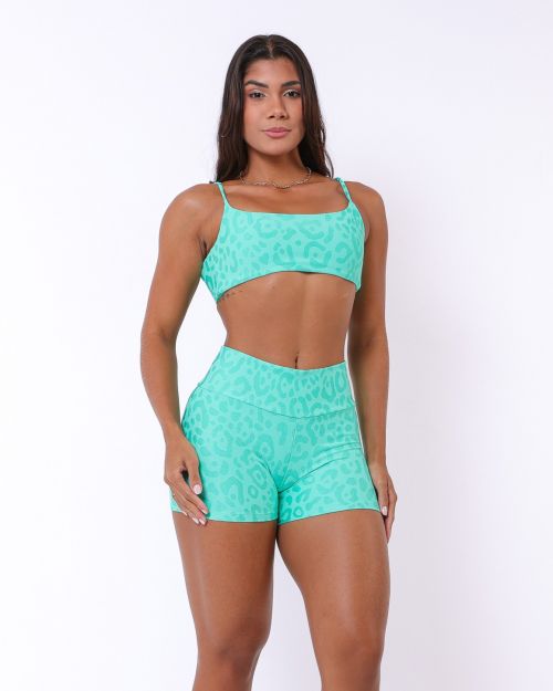 Conjunto Short Básico Curtinho New Onça Fit + Top Ju